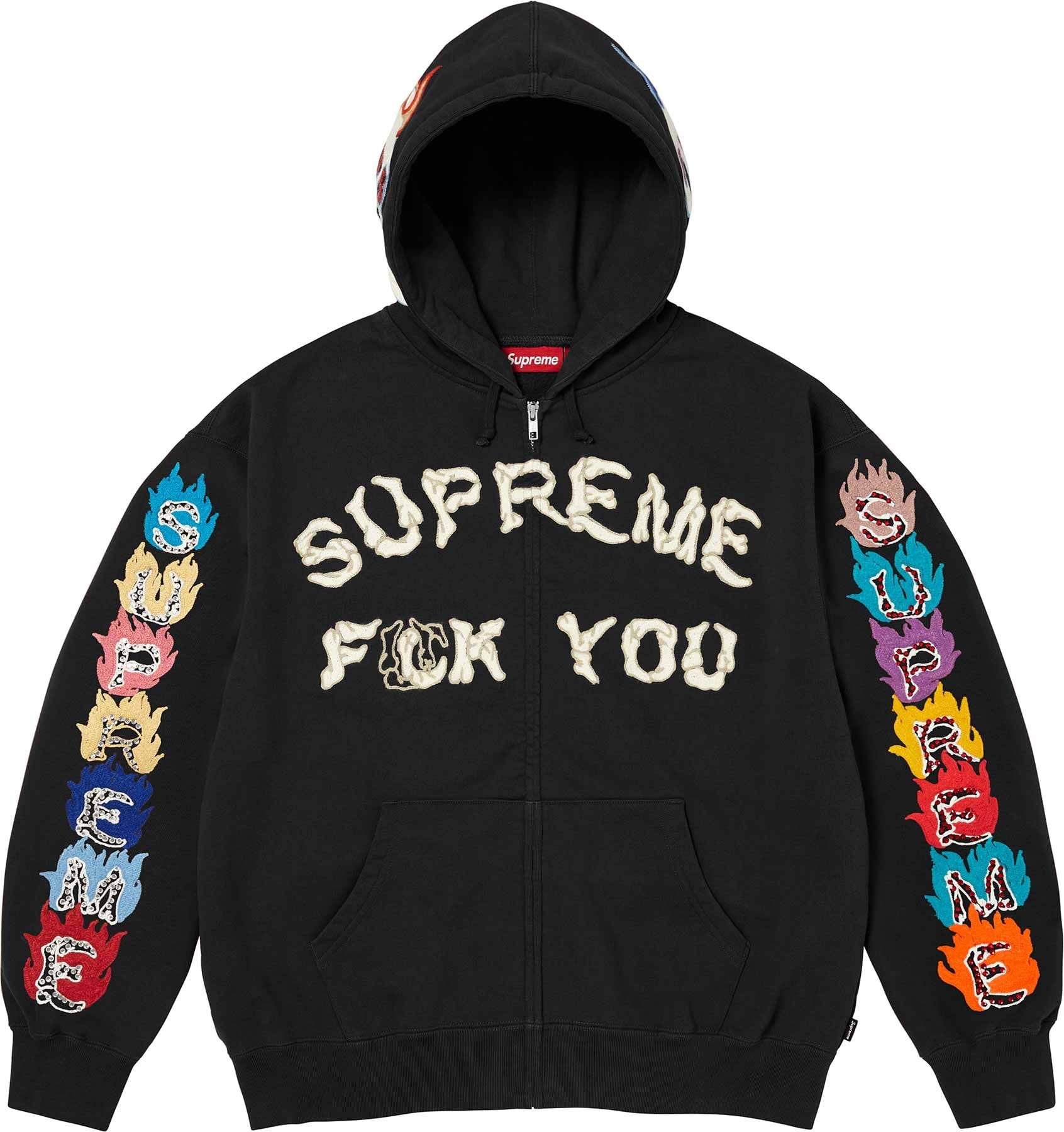 Fuck You Zip Up Hooded Sweatshirt view 2